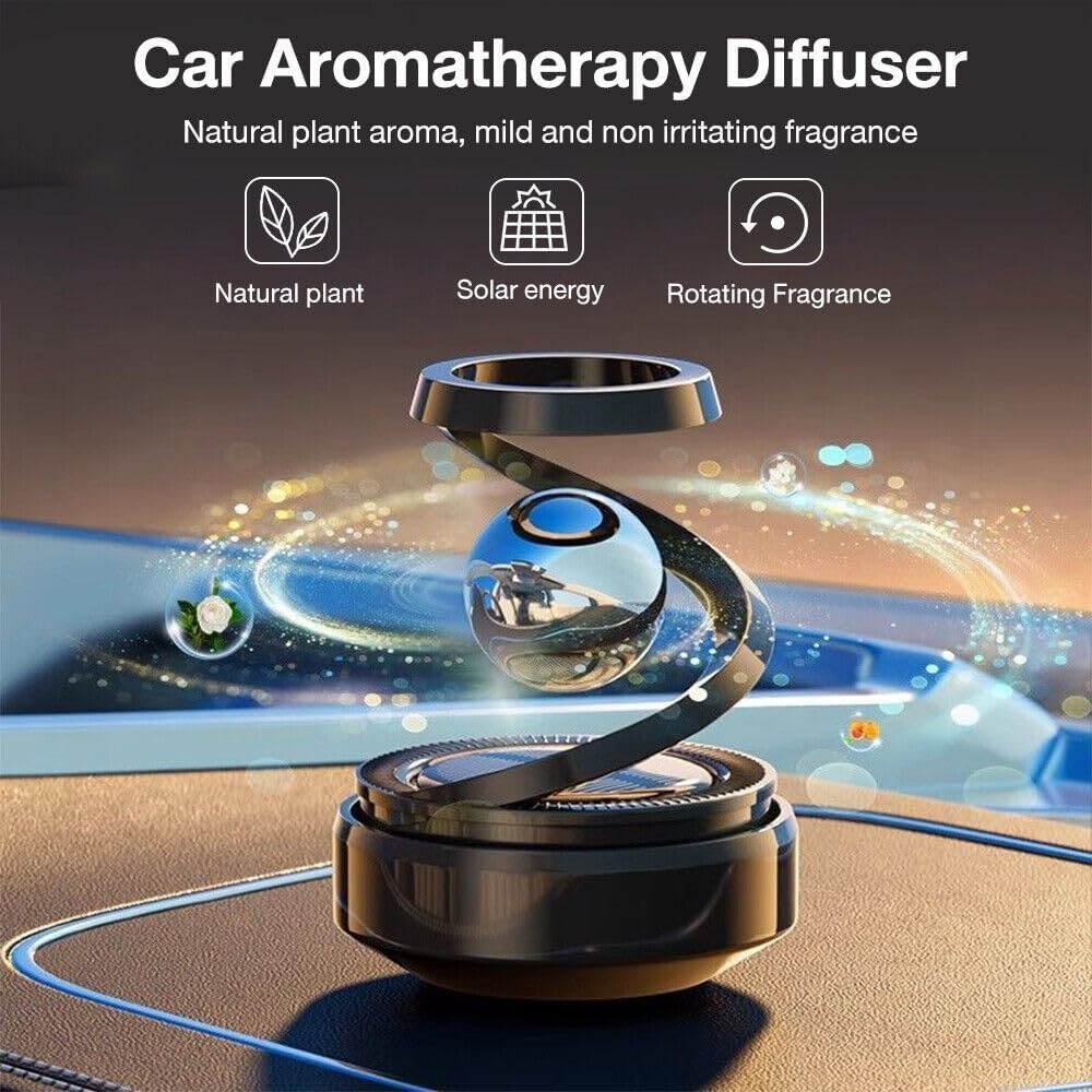 Solar-Powered Aromatherapy Car Air Freshener