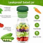 Portable Salad Jar with Side Opening