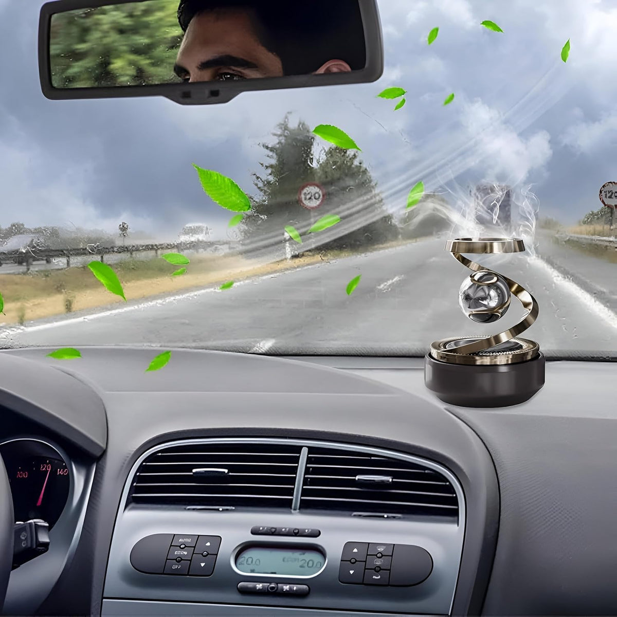 Solar-Powered Aromatherapy Car Air Freshener