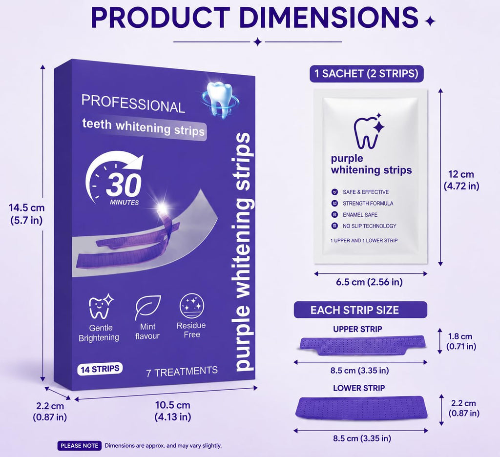 Purple Teeth Whitening Strips