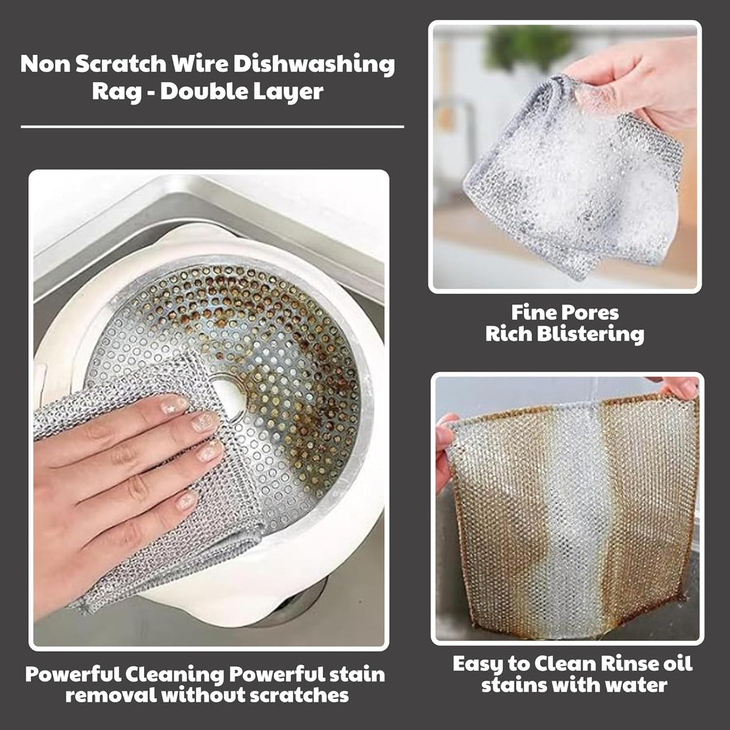 Non Scratch Wire Dish Cloth Double layer
