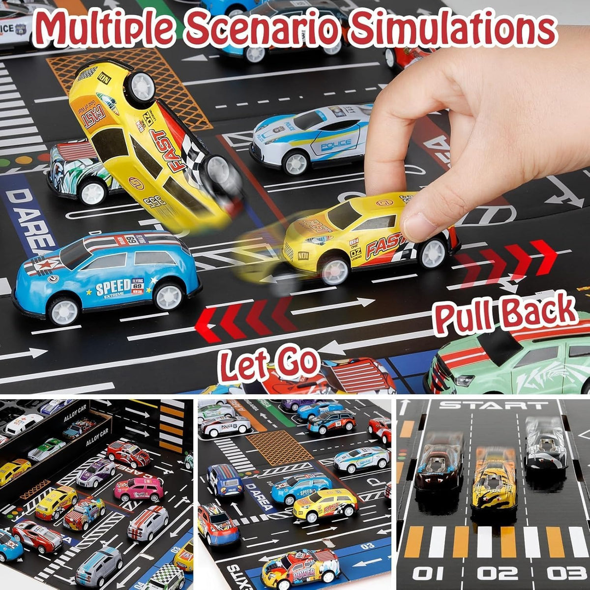 48 PCS colorful mini alloy die-cast racing cars