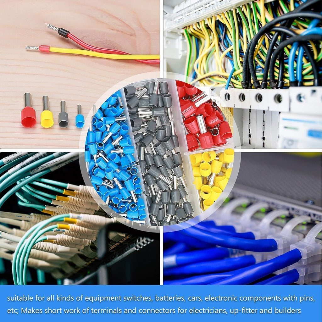 Ferrule Crimping Tool Kit with 1200PCS