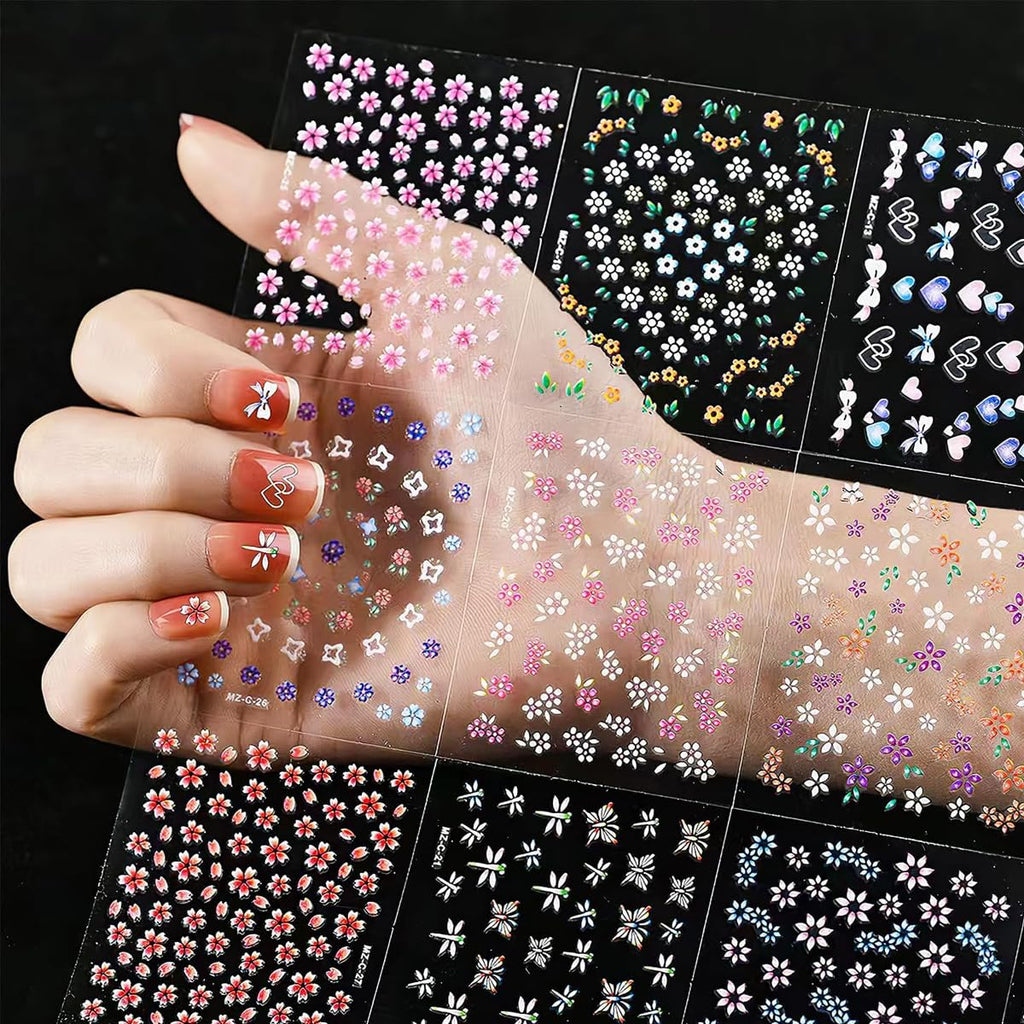 Mini Flower Nail Art Stickers 30 Sheet