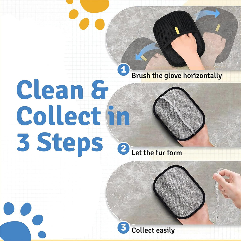 Reusable Pet Hair Remover Gloves
