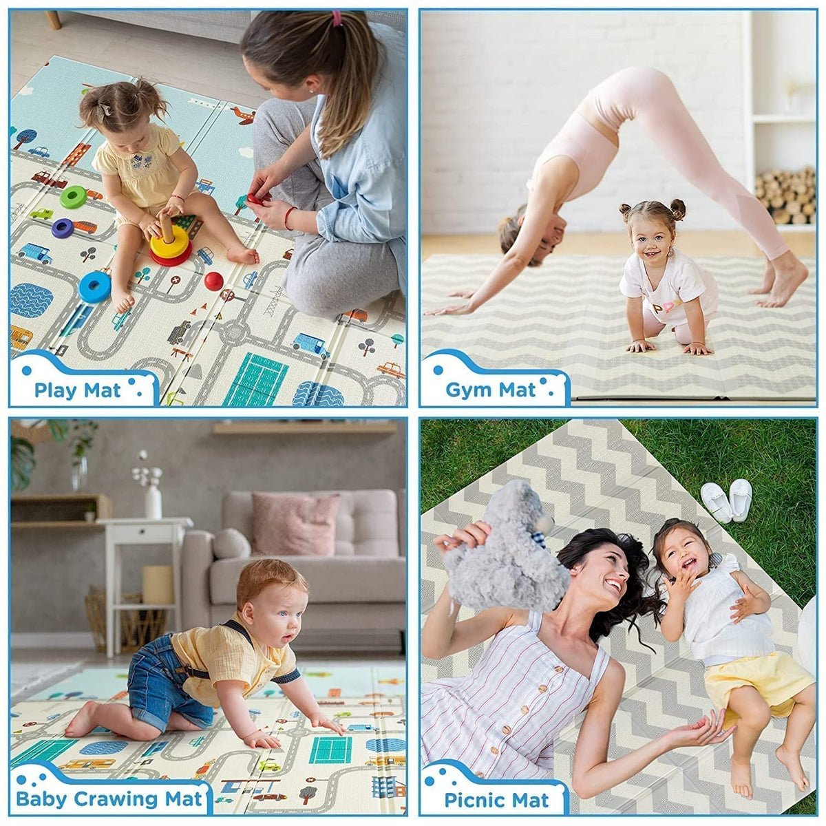 Baby folding floor foam mat 1.5-2 mt