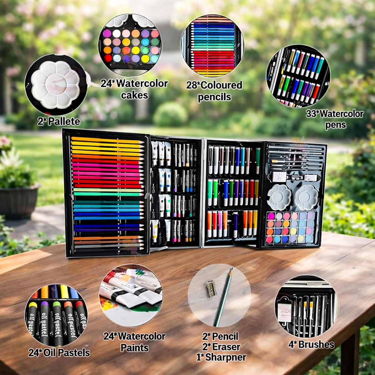 145 Pieces Art Set Unicorn Theme Storage Case