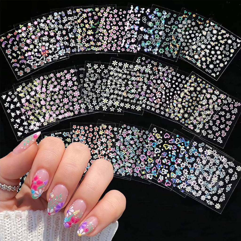 Mini Flower Nail Art Stickers 30 Sheet