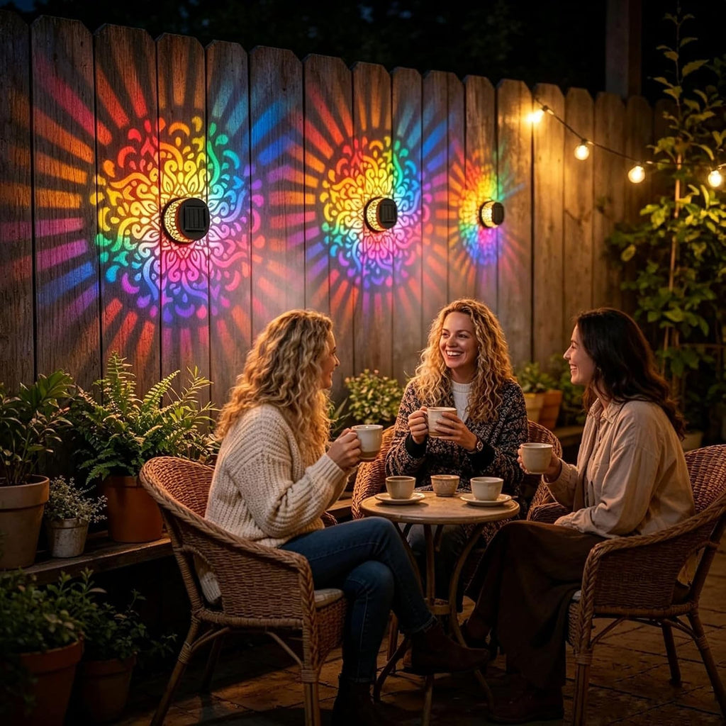 7 Color Solar Mandala Lights