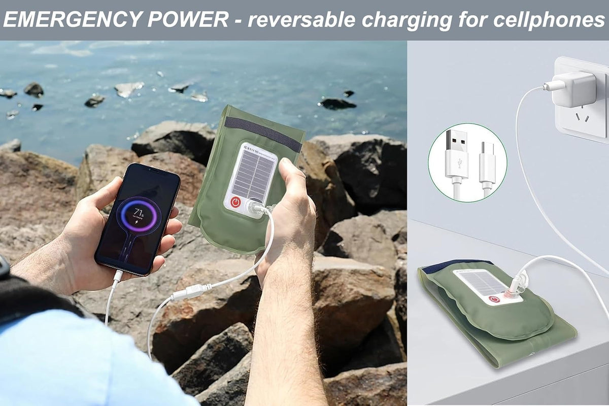 Inflatable Solar Tube Lantern air Solar and USB Rechargeable