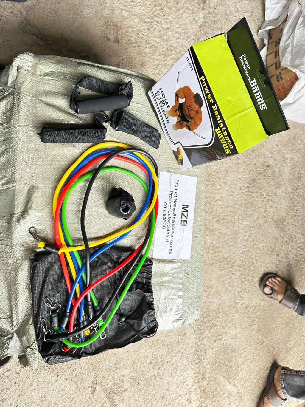 11 Pc Gym Power Ressitance Band Set
