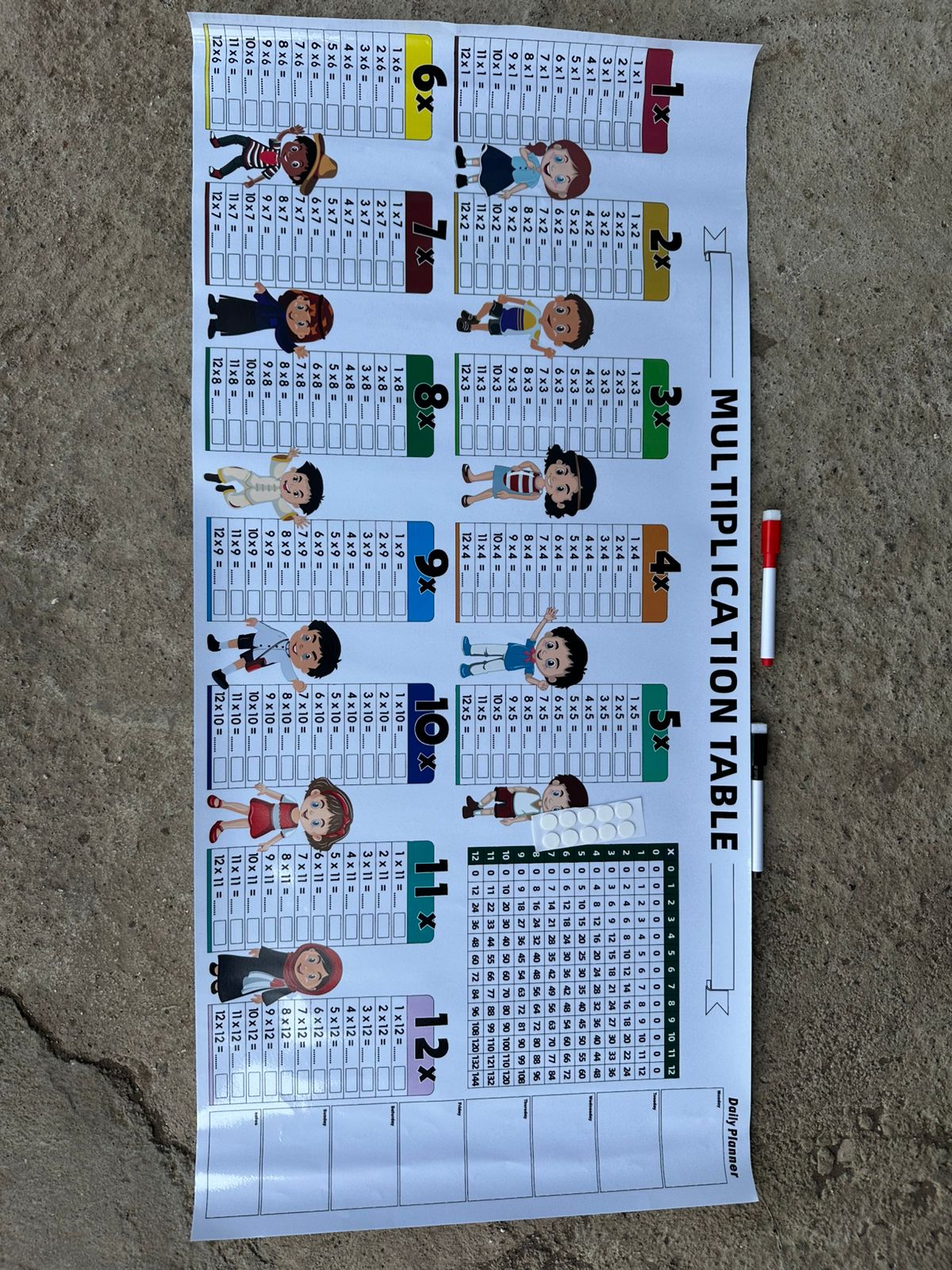 Multiplication Table Chart TT