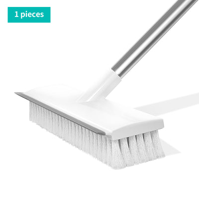 2 in 1 White Bathroom Cleaning Brush  with Wiper