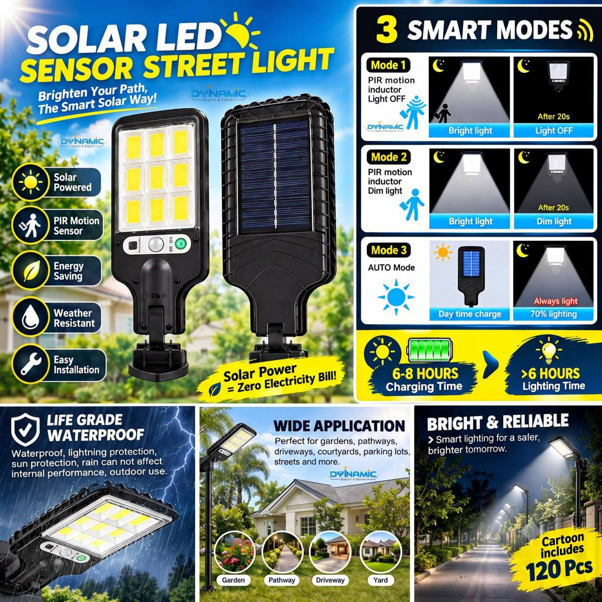 Outdoor Solar Street Light with Remote