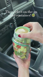 Portable Salad Jar with Side Opening