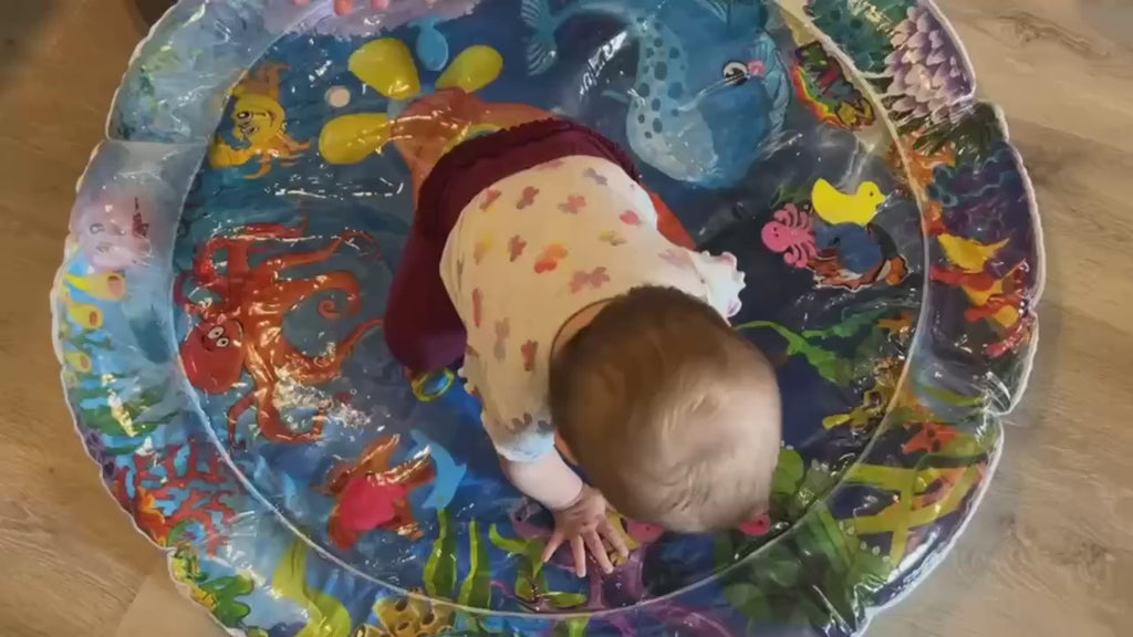 Round Baby Blue  Water Play Mat 100 x100