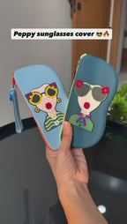 Cute Silicone Sunglass Case with Zipper & Wrist Strap